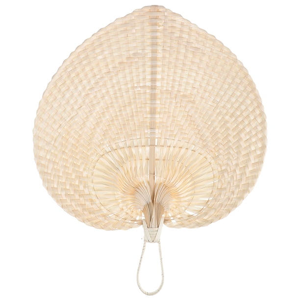Abanico de paletas vietnamita tejido a mano con forma de corazón, de bambú, para refrescar bodas, fiestas y decoración del hogar.