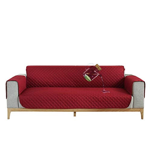 Ease Sofa Couch Cover 100 Waterproof Skidproof Slipcover Whole Piece Fabric Leather Seat Furniture Protector For Pet Children Kids Cat Dog Wine Beige Com Ease Sofa Couch Cover 100 Waterproof, Leather Or Fabric Sofa With Cats