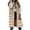 Khaki, variant on MOJOGO Women's Puffer Vest Quilted Snap Sleeveless Mid-Length Outwear Jackets Warm Fall Winter Down Coats with Hood Navy L