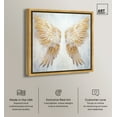 thumbnail image 2 of Elegant Angel Wings Canvas Elegant White Gold Wall Art by Art Remedy, Gold Frame, 24" x 24", 2 of 7