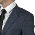thumbnail image 3 of Adam Baker by Douglas & Grahame Men's 13064/1 Single Breasted 100% Wool Ultra Slim Fit Blazer/Sport Coat - Blue Woven - 48R, 3 of 4
