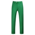 thumbnail image 2 of YDDIAN Mens Classic Suit Pants Straight Fit Modern Formal Dress Pants Separate Trousers Green 38, 2 of 5