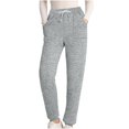 thumbnail image 4 of GA WEIHUA Winter Warm Sweatpant Women Thick Sherpa Fleece Lined Sweatpants Casual Baggy Cinch Bottom Pants Outdoor Athletic Thick Pant(Gray,M), 4 of 7
