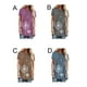 thumbnail image 4 of Sonducket Mujer Impreso Cuello Manga Corta Túnica Camisa Prendas para la parte del cuerpo Púrpura L, 4 of 5