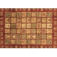 thumbnail image 1 of Ahgly Company Indoor Rectangle Abstract Brown Modern Area Rugs, 2' x 4', 1 of 4