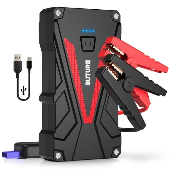 BUTURE Car Jump Starter, 2500A 16800mAh Portable Car Battery Starter (up to 8.0L Gas/6.5L Diesel Engines) Auto Battery Booster Pack with Smart Safety Jumper Cable, Fast Outputs 3.0