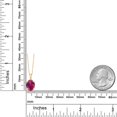 thumbnail image 6 of Gem Stone King 14K Yellow Gold Red Created Ruby Pendant Necklace | 3.00 Cttw | Gemstone July Birthstone | Oval 10X8MM | Gold Necklace for Women | With 18 inch Gold Chain, 6 of 6