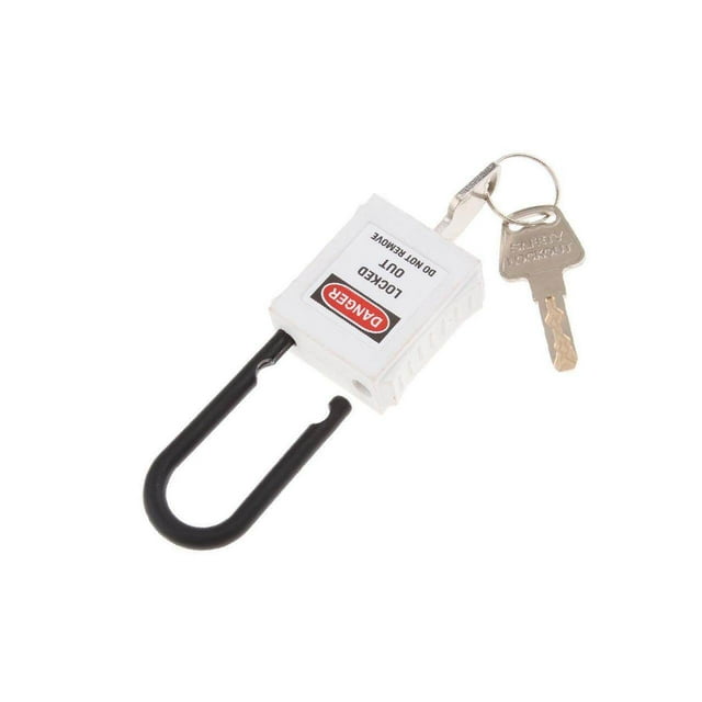 PL38-KD 38 mm PVC Curved Safety Lockout Padlock PVC Padlock White