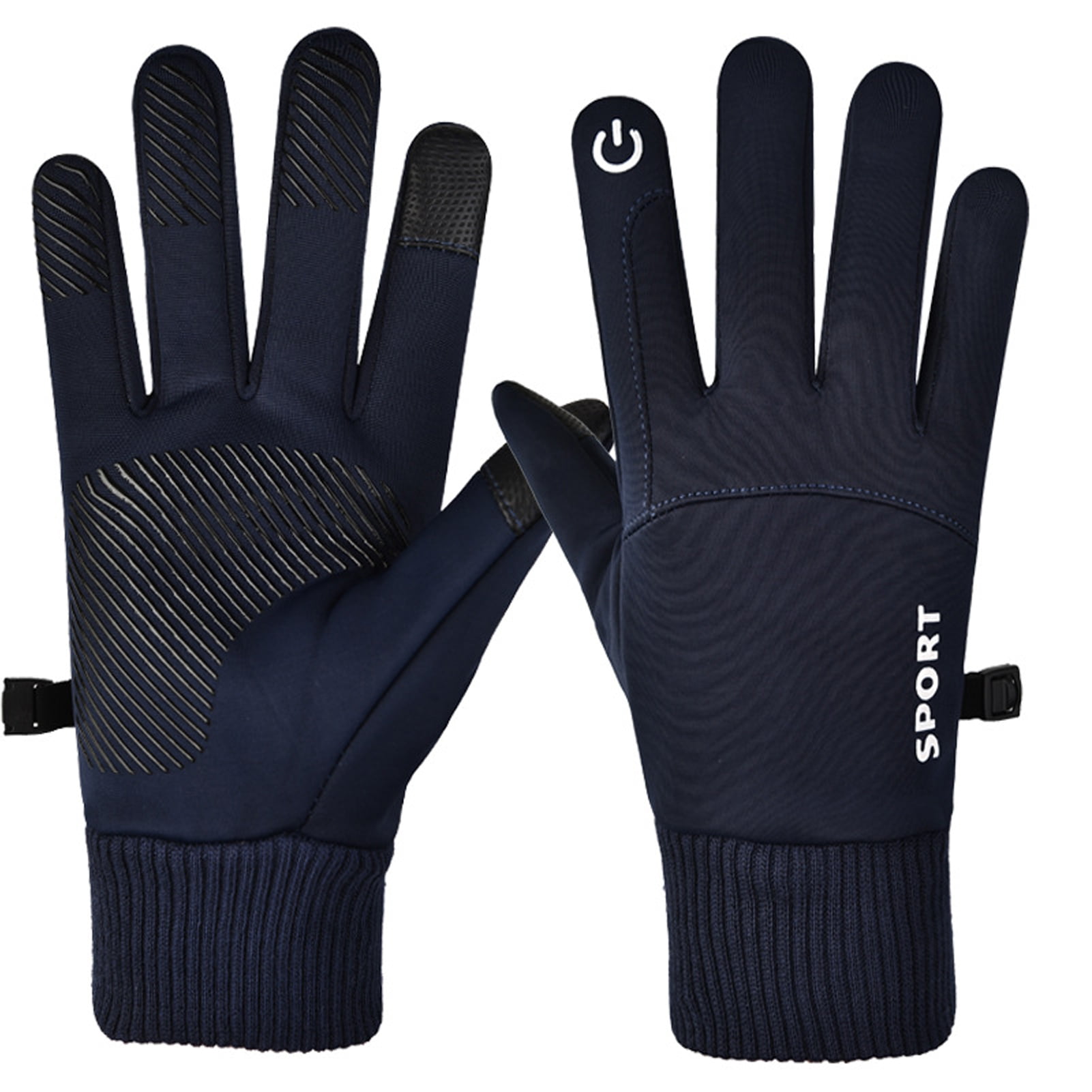 WMOSS Work Gloves Touch Screen Flex Grip Winter Gloves Warm Fleece Driving  Gloves Windproof Outdoor For Men Women,Black (Small)