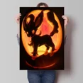 thumbnail image 3 of Póster vintage de Halloween, pinturas decorativas, figuras de anime, Pikachu, Charizard, Bulbasaur, Squirtle, Pokémon, arte mural de pared, juguete de regalo, 3 of 5