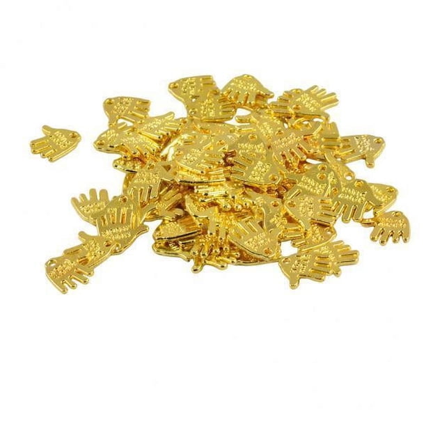 Conjunto de 6x50 Unidades Etiqueta Artesanal Strade Fareast Limited Colgante en forma de Mano Tono Dorado 4 piezas