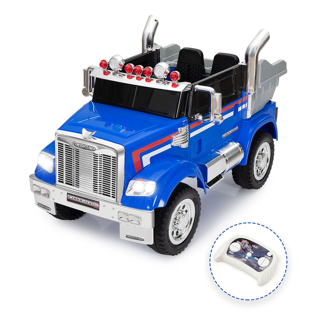 CIPACHO 12V Kids Battery Electric Ride On Car Toy with Remote Control, Transformers Die-Cast Vehicle W/ Music, Rear Loader, Blue CIPACHO 12V Kids Battery Electric Ride On Car Toy with Remote Control, Transformers Die-Cast Vehicle W/ Music, Rear Loader, Blue