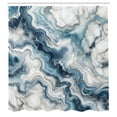 thumbnail image 4 of Ambesonne Blue Shower Curtain, Marble Print Deep Sky Colors, 69"Wx75"L, Sea Blue and Coconut, 4 of 4
