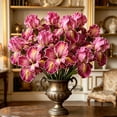 thumbnail image 4 of Artificial Bearded Flower Natural Oil Painting Style Colors EVA Touch Fake Flowers for Home Living Room Bedroom Wedding Decoration, 4 of 7