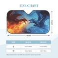 thumbnail image 2 of Kdxio Red And Blue Fire Dragon A Print Windshield Sun Shade, Foldable Sun Blocker for Car,Truck,SUV Automotive Interior Sun Protection,Reflective Shade for Front Windshield(Medium), 2 of 6