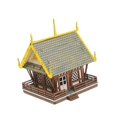 thumbnail image 3 of Modelo de casa de madera a escala 1:72, modelo de construcción arquitectónica autoensamblable hecho a mano para diorama, accesorio, maqueta de diorama, 3 of 9