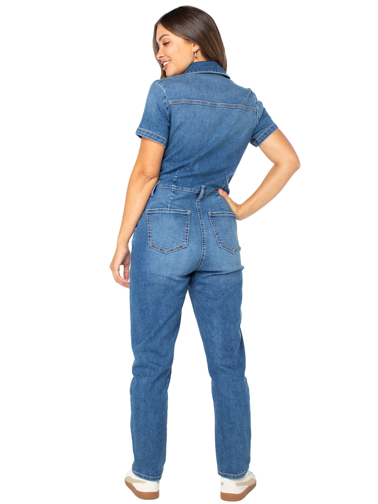 Celebrity Pink Slim Fit Short Sleeve Boilersuit, Juniors