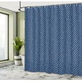 thumbnail image 5 of Ambesonne Indigo White Shower Curtain, Retro Dots Stars, 69"Wx75"L, Indigo White, 5 of 5