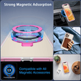 thumbnail image 3 of CASEFIV for iPhone 13 Pro Case with Magnetic Invisible Stand [Compatible with MagSafe] Built-in Screen Protector Military Drop Protection Shockproof Slim Translucent Case Cover, Rose Red, 3 of 7