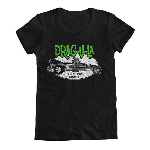 GEEK TEEZ Dragula Original Artwork Inspired by Munsters Women's T-shirt Black Small