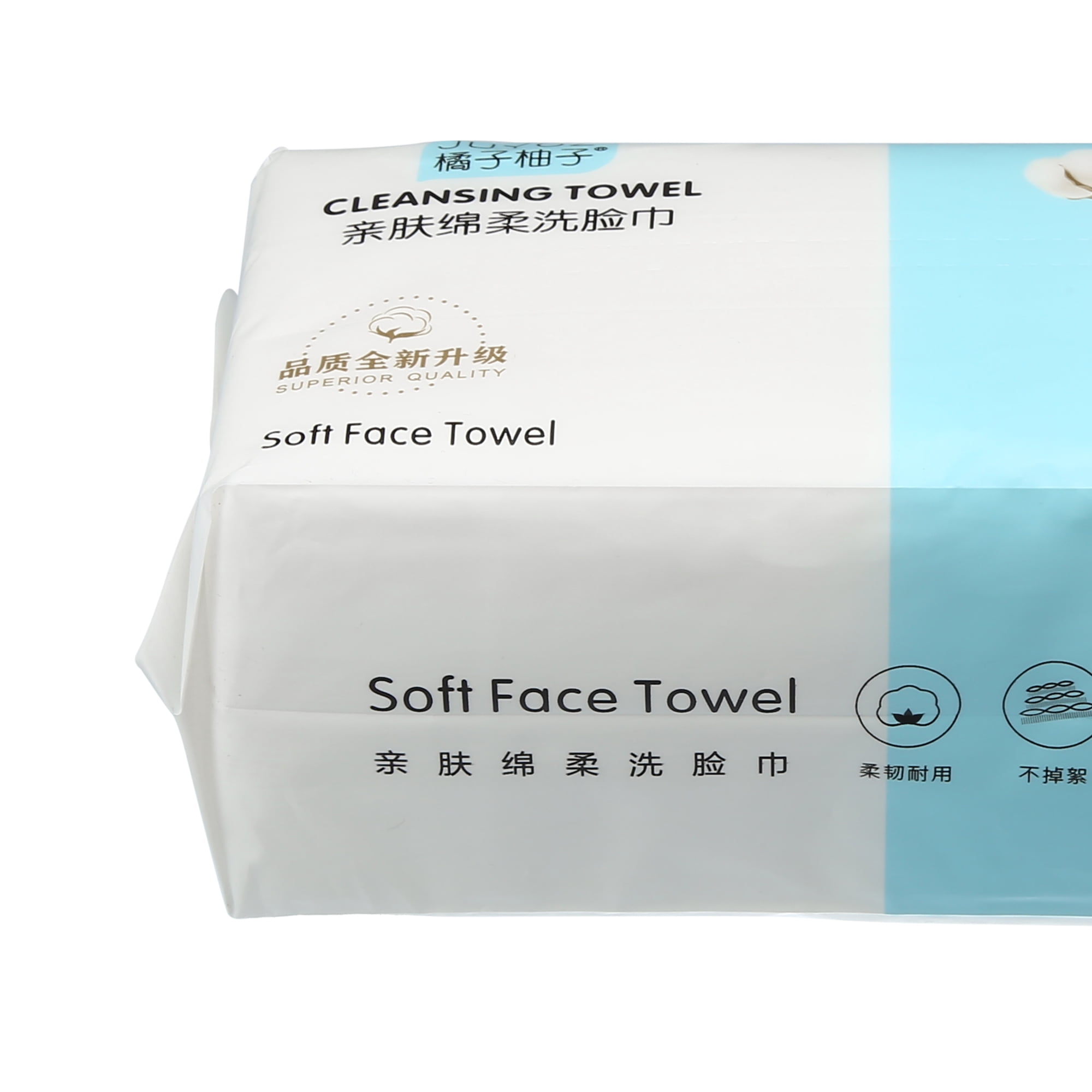 Unique Bargains Pack of 60pcs Disposable Face Towel Tissue Wet and Dry White 7.87"x7.87"