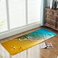 thumbnail image 4 of Bath Rugs Sponge Foam Absorbent Soft for Bathroom and Kitchen (47x18 inches), Flannel Mat Non Slip Bright 3D Print for Bedside and Living Room(Starfish Beach), 4 of 6