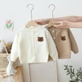 thumbnail image 4 of XBASW Toddler Baby Knit Sweater Cardigan for Boys Girls Cartoon Bear Knit Tops Long Sleeve Spring Fall Cardigan Jacket for 0-5Y, 4 of 10