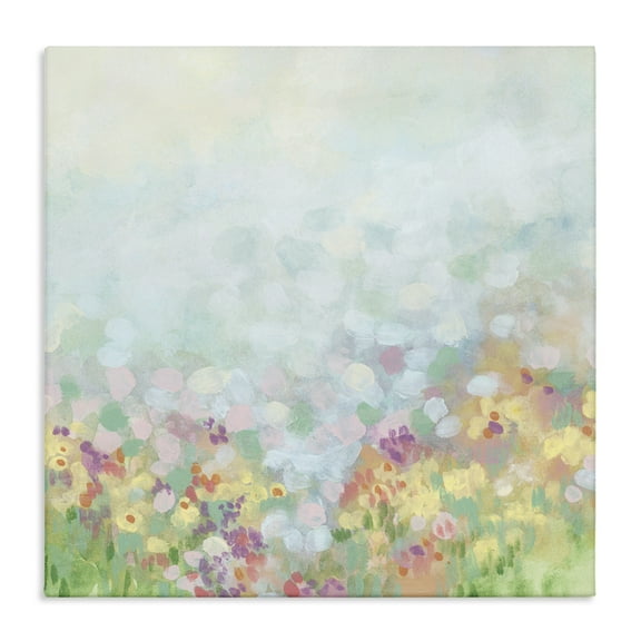 Stupell Industries Abstract Soft Meadow Abstract Painting Gallery Wrapped Canvas Art Print Wall Art, 17 x 17