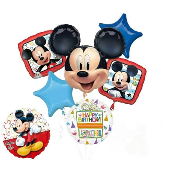 Anagram Mickey Mouse Portrait Birthday Party Supplies Balloon Bouquet Decorations