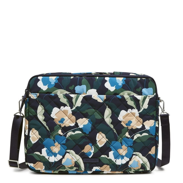 Vera Bradley Estación De Trabajo Cruzada Para Computadora Portátil De Sarga De Rendimiento Para Mujer Flores Sumergidas Talla Única