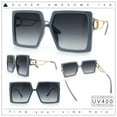 thumbnail image 2 of Womens Chic Designer Fashion Luxury Oversize Sunglasses Slate - Smoke, 2 of 8