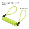 thumbnail image 2 of Unique Bargains Security Steel Cable 3.5mm x 1.2m/3.94ft Coated Spring Luggage Lock Wire Rope with Double Loop Yellow 3 Pack, 2 of 5