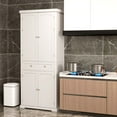 thumbnail image 2 of Costway 72" Freestanding Kitchen Pantry Cabinet 4 Doors Storage Cupboard Shelves Drawer, 2 of 10