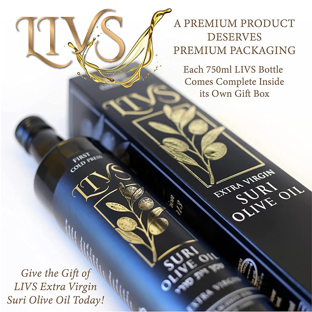 LIVS Suri Blend Extra Virgin Olive Oil – 750ml |Pack of 2| – First Cold Pressed, Unfiltered, Mediterranean Robust Flavor