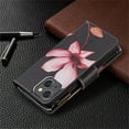 thumbnail image 6 of Dteck Case for Apple iPhone 13 6.1-inch,Magnetic Patterned Leather Zipper Card Holder Wallet Flip iPhone 13 6.1" Phone Case Kickstand Shockproof with Hand Strap Cover,Flower, 6 of 6