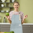 thumbnail image 4 of TaTaai 5Pcs Aprons Adjustable Bib Aprons with Pockets Cotton Linen Cooking Kitchen Chef Apron for Women and Men, 4 of 5
