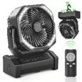 thumbnail image 2 of Ventilador de camping recargable Neofeel de 8 pulgadas con linterna LED de 20000 mAh, 2 of 3