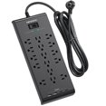 thumbnail image 1 of Power Strip HANYCONY de 10 pies con 16 salidas y 4 puertos USB, color negro, 1 of 7