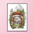 thumbnail image 2 of Cuadros Decorativos Punto de cruz parcial 14CT Mushroom House bordado contado DIY hilo de algodón JShteea Nuevos Originales, 2 of 8