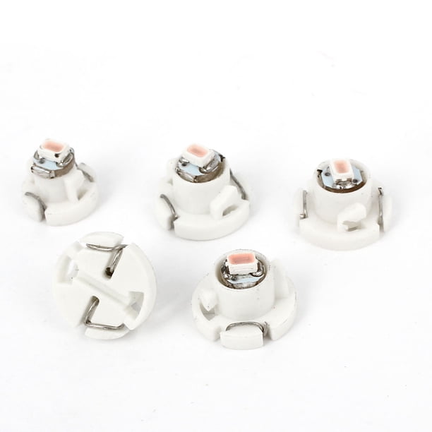 5 Pcs Rosa T4.2 Bombilla 3020 SMD 1 LED Furgoneta automóvil Tablero Metro Luz de Panel Interior