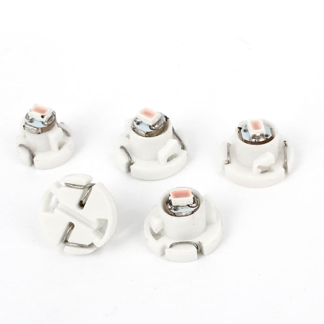 5 Pcs Rosa T4.2 Bombilla 3020 SMD 1 LED Furgoneta automóvil Tablero Metro Luz de Panel Interior