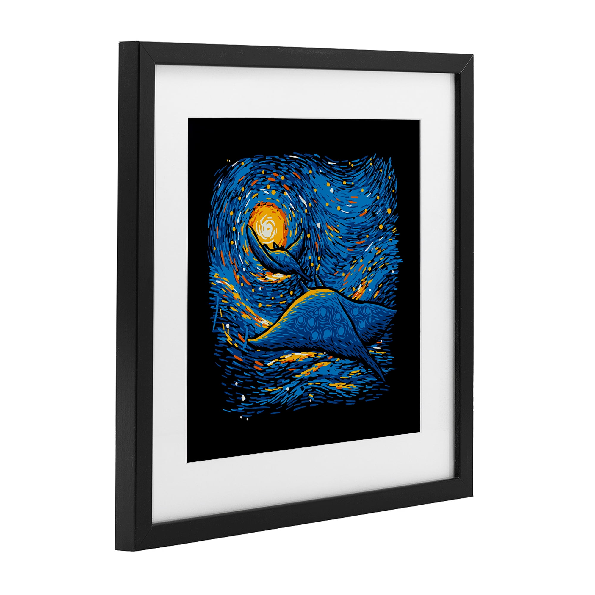 Stupell Industries Impressionist Manta Rays Black Framed Print Under Glass, design by Tobe Fonseca