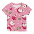 thumbnail image 7 of FamilyThread Toddler Girls Boys Fashionable Short Sleeve T-Shirt Fruit Graphic Print Tunic Tops Crewneck Casual Summer Shirt For 3-13Y, 7 of 7
