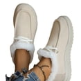 thumbnail image 7 of Women's Winter Flat Lace Up Round Toe Cotton Shoes with Warm Fleece Lining, Breathable Upper for Cold Weather Comfort, Casual Warm Sneakers for Daily Outdoor Walking, 7 of 7