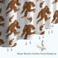thumbnail image 6 of White Bigfoot and Footprint Pattern Shower Curtain 84"x72" ,Bathroom Decorative Shower Curtains Set with 12 Hooks,Modern Waterproof Washable Shower Curtain, 6 of 6