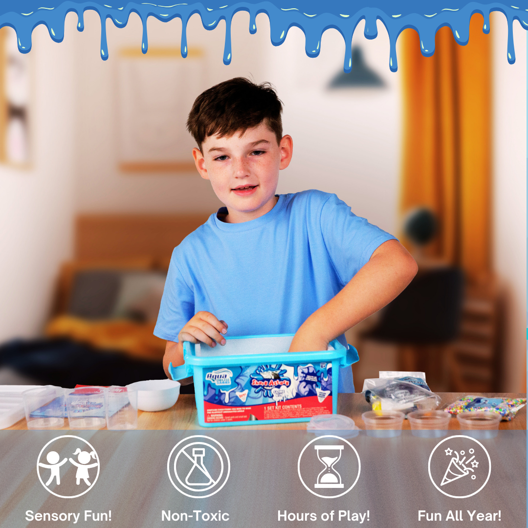 Aqua DIY Slime Kit with Carrying Case, Shark Attack