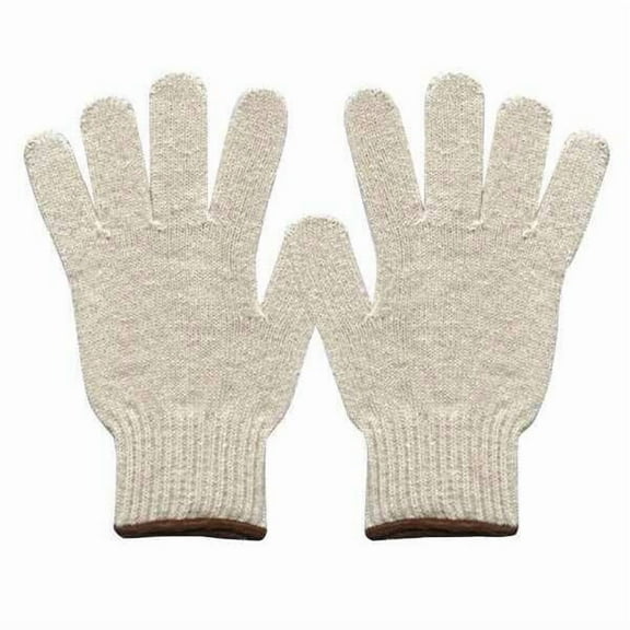 Condor Knit Gloves,S,Natural,PK144 4NMU8