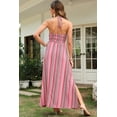 thumbnail image 4 of Slit Printed Halter Neck Dress, 4 of 9