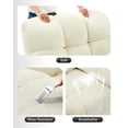 thumbnail image 3 of 360° Swivel Rocking Recliner, Upholstered Fabric Glider Nursery Chair with Side Pockets, Q235 Steel Frame for Living Room Small Spaces, Beige, 3 of 9