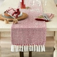 thumbnail image 2 of DII Textured Cotton Table Runner, Tango Red, 15"W x 72"L, 2 of 3